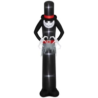 Outsunny Halloween-Dekoration 3 m riesiger Sensenmann mit LED-Beleuchtung für Outdoor, IP44(m-1)