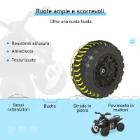 HOMCOM Mini Quad per Bambini 18-36 Mesi a Spinta Manuale con Musiche Integrate e Ampia Impugnatura in PP e Metallo, Nero(m-5)