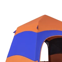 Outsunny Quick-Up Waterdicht Maken Tent - Dubbelwandige Familie Tent voor 4-6 Personen, Snel Op Te Zetten(m-11)
