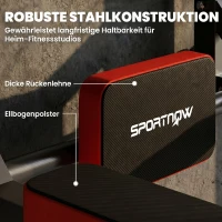 SPORTNOW Wand-Klimmzugstange, 2-in-1 Profi-Klimmzug- und Dipstation für das Heimtraining, bis 200 kg, Rot(m-7)