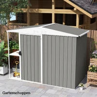 Outsunny 12x Trapeziumplaat 129x45 cm | 7 m² verzinkt staal | Weerbestendig lichtgrijs(m-6)