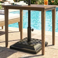 Outsunny Basamento per Ombrellone da Giardino in Resina e Acciaio Stile Vintage(m-10)
