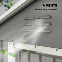 Outsunny 6.5 x 3.5ft Metal Garden Storage Shed - Light Grey(m-7)