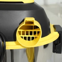 HOMCOM 1400W Vacuum Cleaner, 3-in-1 Wet and Dry Vacuum Cleaner with Blowing Mode and 30L Stainless Steel Tank, Yellow(m-13)
