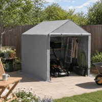 Outsunny 2 x 2m Garden Fabric Storage Tent - Grey(m-2)