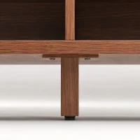 HOMCOM Boho Shoe Bench with 2 Rattan Drawers, Shoe Storage Bench with Cushioned Seat and Open Shelf Brown(m-13)