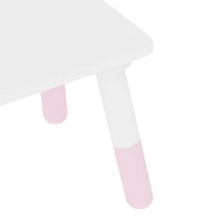 AIYAPLAY Kids Vanity Set, Kids Dressing Table with Chair, Acrylic Mirror, Lighted Bulbs, 7-Piece Accessories, for 3-8 Years, Pink(m-13)