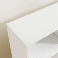 HOMCOM Bibliothèque à 3 Niveaux avec 10 Compartiments, Étagère de Rangement avec Pieds en Bois Massif, Effet Bois Blanc(m-13)