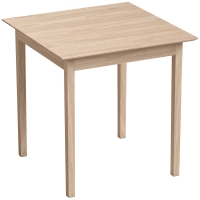 HOMCOM Masă bucătărie/sufragerie pătrată, design modern, 75 cm x 75 cm x 76 cm, lemn natural