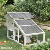 Outsunny 12x Trapeziumplaat 129x45 cm | 7 m² verzinkt staal | Weerbestendig lichtgrijs(m-8)