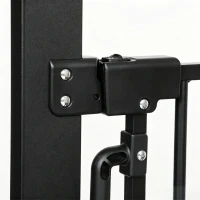 PawHut 135cm Extra Tall Dog Gate with Cat Door, Fits Openings 81-108 cm Pressure Mounted for Doorways, Hallways, No Drilling(m-11)