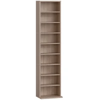 HOMCOM 260 Narrow CD Storage Unit - Natural Wood Finish(m-1)