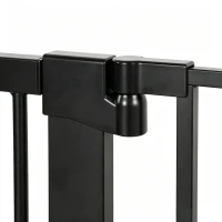 PawHut 135cm Extra Tall Dog Gate with Cat Door, Fits Openings 81-108 cm Pressure Mounted for Doorways, Hallways, No Drilling(m-12)