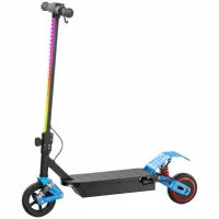 AIYAPLAY Foldable Kids Electric Scooter with LCD Display, Dual Shock Absorption, Up to 15 KM/H, Max Range 6 KM for Age 6-14, Blue(m-1)