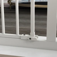 PawHut Huisdierveiligheidshek voor Deuren, Absperrgitter, Veiligheidshek voor Huisdieren, Metaal, Kunststof, 74-80/87-94 cm, Wit(m-8)