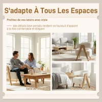 HOMCOM Fauteuil de salon en tissu bouclette, chaise rembourrée, assise large, dossier ergonomique, 70 x 64 x 71 cm, blanc(m-6)