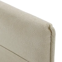 HOMCOM Canapé Convertible 2 Places, Canapé-Lit 3 en 1 Chenille 125 cm avec Dossier Réglable, Assise Large, 2 Oreillers, Crème(m-12)
