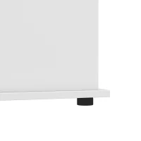 HOMCOM Coffre de Rangement, Banc de Rangement avec Couvercle Rabattable et Charnières de Sécurité, 80 x 40 x 45 cm, Blanc(m-9)