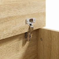 HOMCOM Coffre de Rangement, Banc de Rangement avec Couvercle Rabattable et Charnières de Sécurité, 80 x 40 x 45 cm, Naturel(m-11)