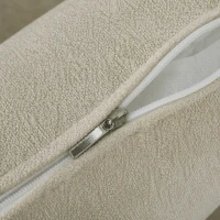 HOMCOM Canapé Convertible 2 Places, Canapé-Lit 3 en 1 Chenille 125 cm avec Dossier Réglable, Assise Large, 2 Oreillers, Crème(m-10)