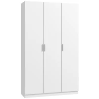 HOMCOM Schrank mit höhenverstellbaren Einlegeböden und Soft-Close-Türen für Schlafzimmer, Weiß(m-1)