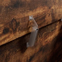 HOMCOM Storage Chest, 102L Blanket Box, Shoe Bench with Safety Hinged Lid, Bed End Bench, 80 x 40 x 45cm, Rustic Brown(m-11)