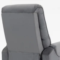 HOMCOM Fauteuil releveur électrique massage vibration et chaleur, fauteuil relax électrique en velours, gris foncé(m-13)