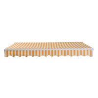Outsunny Toldo de Pared con Brazo Articulado y Manivela Marco Resistente de Aluminio y Cubierta de Poliéster 295x245 cm Naranja(m-12)