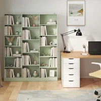 HOMCOM Estantería de 6 Niveles, Estante de Almacenamiento con 17 Compartimentos y Estantes Ajustables, 149 x 23,6 x 188 cm, Verde(m-10)