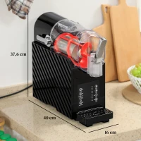 HOMCOM Slushy-Maschine, schnelle Kühlung, Rührfunktion, 2,4 L, Lichtfunktion, Schwarz(m-3)