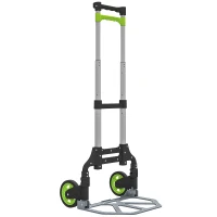 HOMCOM Sackkarre klappbar Aluminium Transportkarre mit Teleskopgriff Höhenverstellbar 100 cm(m-11)