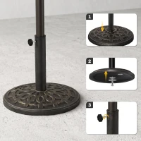 Outsunny Base Ombrellone Rotonda da Giardino in Resina Ø44 × 33cm(m-7)