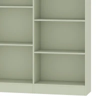 HOMCOM Estante 6 Níveis Prateleira de Armazenamento com 17 Compartimentos e Prateleiras Reguláveis 149x23,6x188 cm Verde(m-7)
