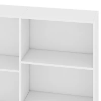 HOMCOM Bookcase with Open Storage, 6-Tier Bookshelf with Anti-Tipping Hardware, White(m-12)