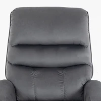 HOMCOM Fauteuil releveur électrique massage vibration et chaleur, fauteuil relax électrique en velours, gris foncé(m-11)