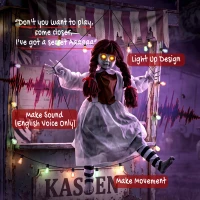 HOMCOM 80 cm Halloween Animated Hanging Creepy Girl on Swing Decoration, Kicking Legs, Sound and Touch Activated(m-6)