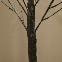 HOMCOM Árbol Luminoso LED Blanco Cálido 96 LEDs Uso Interior 150 cm Decoración de Navidad Marrón(m-9)