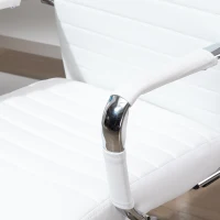 Vinsetto Cadeira de Escritório Ergonómica Giratória 360° Basculante com Altura Ajustável 54x62x104-114 cm Branco(m-18)