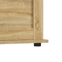 HOMCOM Coffre de Rangement, Banc de Rangement avec Couvercle Rabattable et Charnières de Sécurité, 80 x 40 x 45 cm, Naturel(m-9)