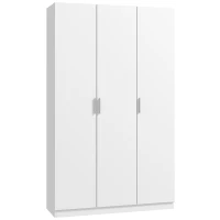 HOMCOM Schrank mit höhenverstellbaren Einlegeböden und Soft-Close-Türen für Schlafzimmer, Weiß(m-8)