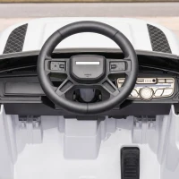 AIYAPLAY Voiture Électrique SUV pour Enfants Land Rover Defender 12 V Télécommande Suspension Démarrage Progressif 2,7-4,5 km/h Blanc(m-5)