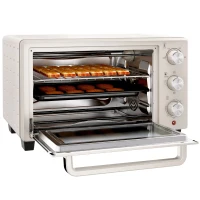 HOMCOM 21L Mini Countertop Oven, 100°C-230°C Adjustable Temp - White(m-11)