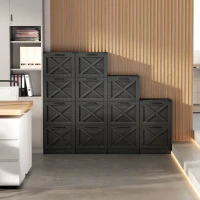 HOMCOM Gaveteiro de Escritório com 2 Gavetas, Ficheiros Suspensos para Formatos Carta/A4, Estilo Rústico, 40x40x71cm, Preto(m-5)