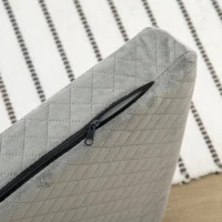 PawHut Sofá para Perros Pequeños 64x45x36 cm Tapizado en Terciopelo con Cojín Lavable y Patas de Madera de Abedul Gris Oscuro(m-9)