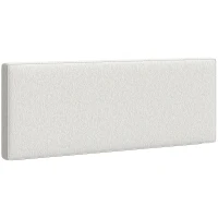 HOMCOM Wandmontiertes Kopfteil für Bett-Polsterung, 160 x 10 x 60 cm, Stoffbezug, Cremeweiß(m-11)