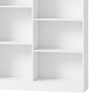 HOMCOM Bookcase with Open Storage, 6-Tier Bookshelf with Anti-Tipping Hardware, White(m-11)