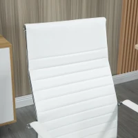 Vinsetto Cadeira de Escritório Ergonómica Giratória 360° Basculante com Altura Ajustável 54x62x104-114 cm Branco(m-15)