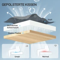 HOMCOM Ergonomischer Bürostuhl mit Rollen, Netzstoff, Lendenstütze, Computerstuhl mit Armlehnen, verstellbare Kopfstütze(m-8)