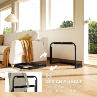 HOMCOM Lot de 2 Mini Cages de Football Pliables avec Filet et Piquets d'Ancrage au Sol, Métal Époxy et Oxford, 90x36x60cm, Noir(m-6)