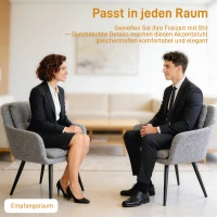 HOMCOM Moderner Akzentstuhl, Polsterstuhl mit Metallbeinen, Leinenoptik, Hellgrau(m-6)